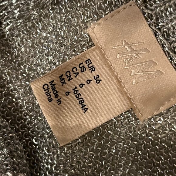Silver Shiny Sleeveless Dress by H&M (Size‎ 6) - Picture 15 of 15